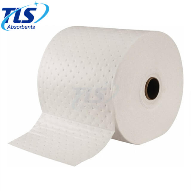 Large Meltblown White Oil Spill Absorbent Roll 80cm*50m*8mm