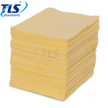 100% Polypropylene Yellow Absorbents Pads For Chemical Factory