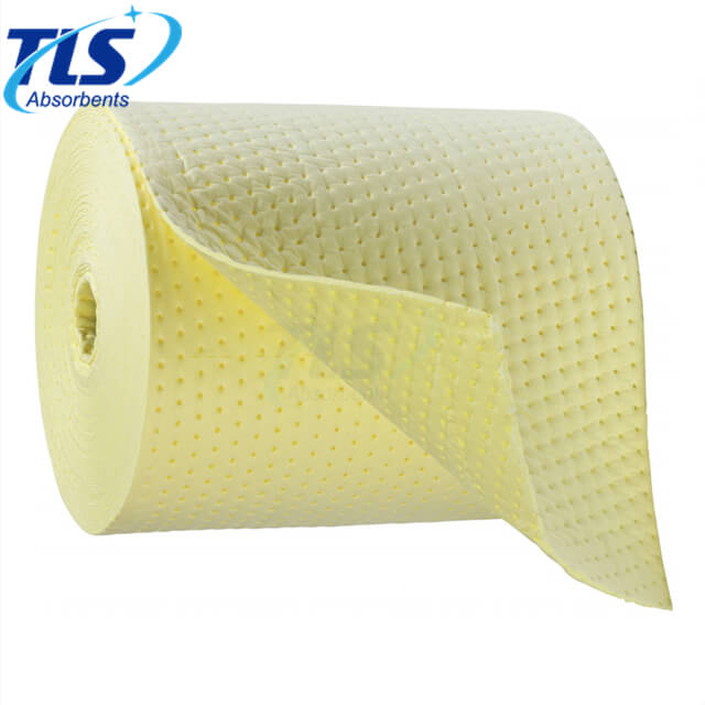  Dimpled Yellow Chemical Spill Hazmat Absorbent Rolls 80cm*50m*8mm