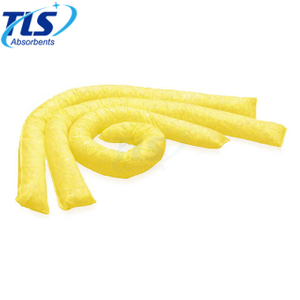 165L Absorbency Chemical Sorbent Mini-booms Yellow Spill Absorbent Sweeping Compound