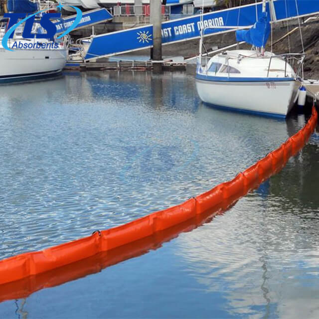 Yellow PVC Oil Fence Boom Floating Barriers For Calm Water